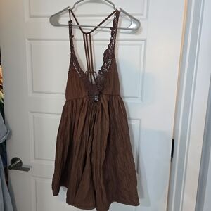 Free People Brown Mini Dress